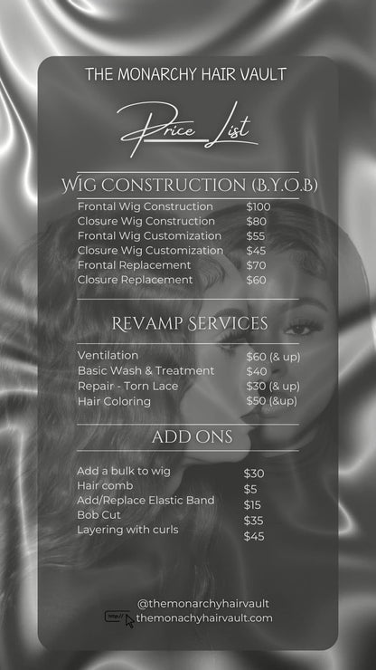 Wig Construction - B.Y.O.B